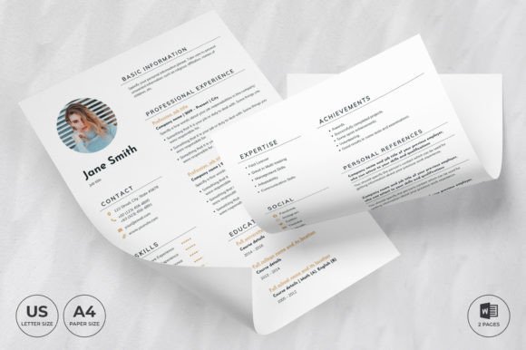 Boutique Resume Template CV: Your First Impression, Designed