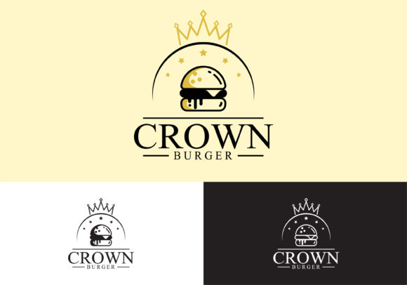 Burger Crown Restaurant Logo Concept: A Royal Asset for Your Brand