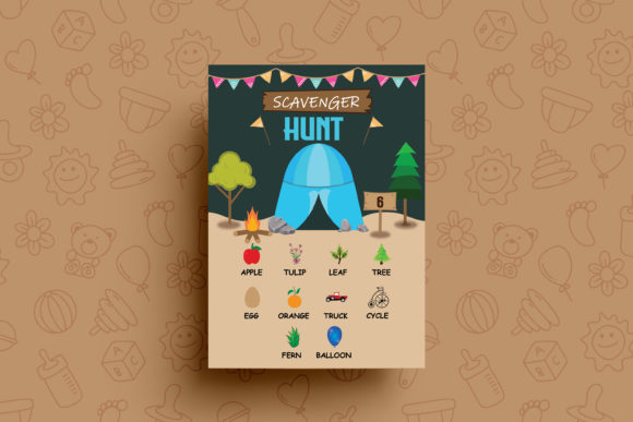 Camping Tent Scavenger Hunt Template: A Designer's Asset