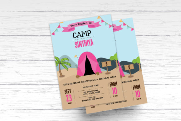 Designing Delightful Camping Tent Party Invitations