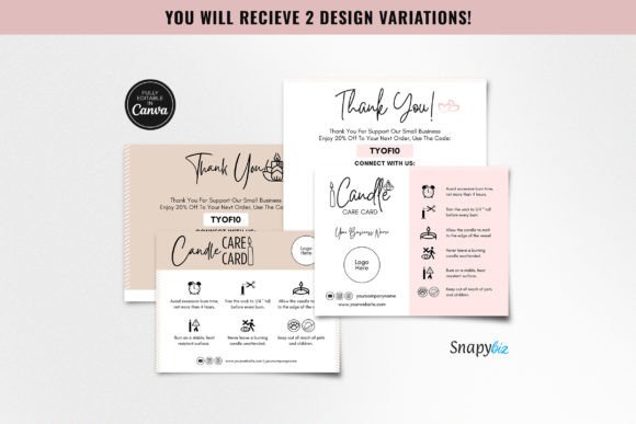 Editable Candle Care Guide Canva Templat: Professional Branding
