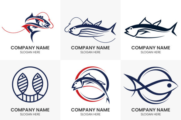 Exploring the Fish Logo Design Set Vector Illustration