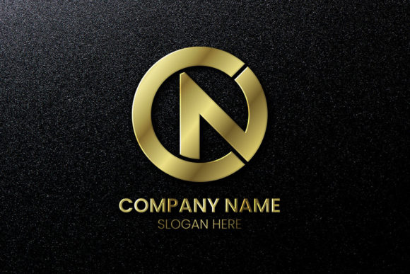 Initial Letter CN. Vector Letter Logo: A Gold and White Brand Identity Solution