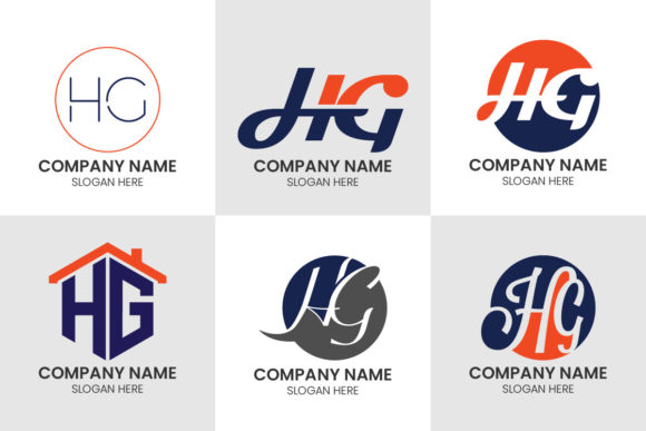Initial Letter H G Logo Set: A Modern Monogram Toolkit