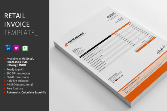 Modern Business Style: Retail Invoice Template