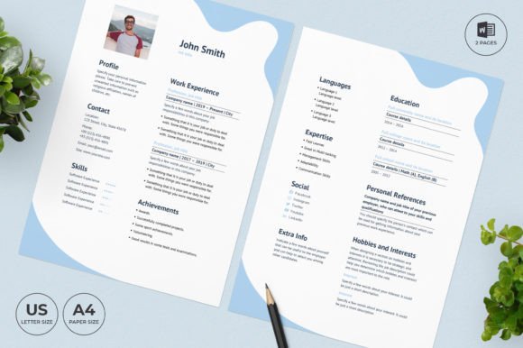 Online Courses Resume Template CV: A Designer's Edge