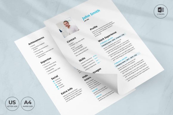 Staffing Agency Resume Template CV: Your Design-Forward First Impression
